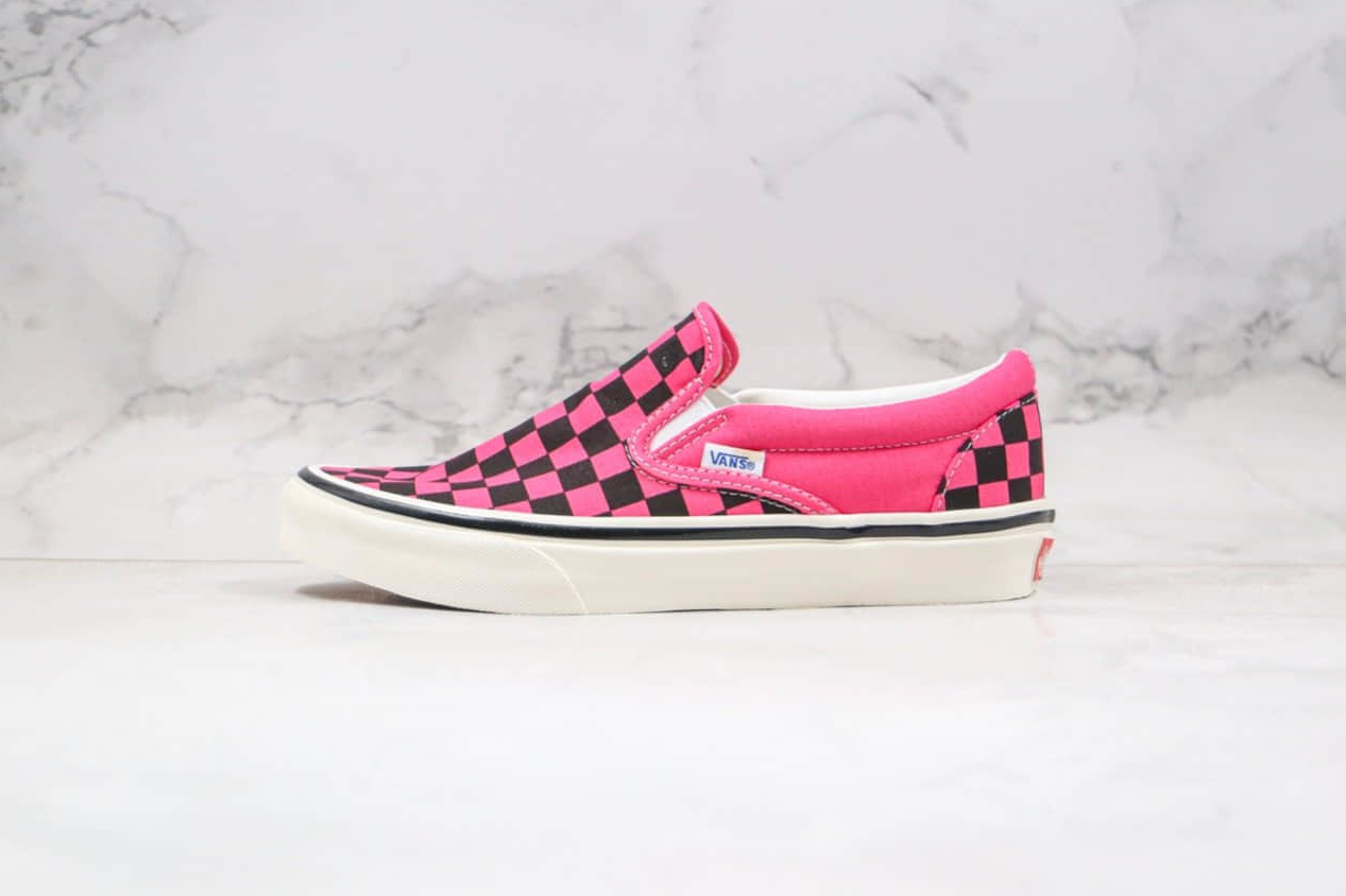 Vans Classic Slip-On 98 DX Anaheim Factory - Pink Neon Checkerboard | Limited Edition