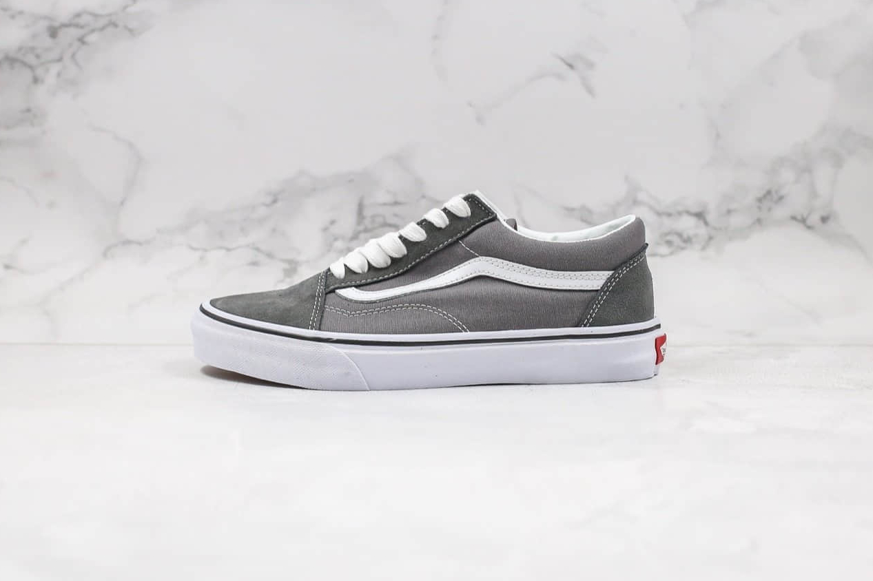 Vans Old Skool Pewter True White - Classic Skate Shoes
