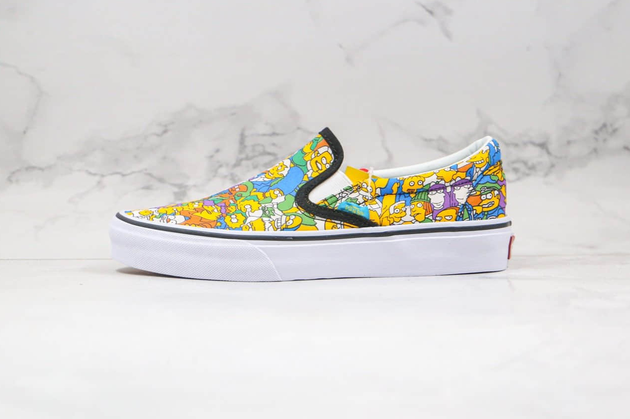 Vans The Simpsons x ComfyCush Slip-On 'Springfield' VN0A3WMD1TJ - Iconic Collaboration for Ultimate Comfort