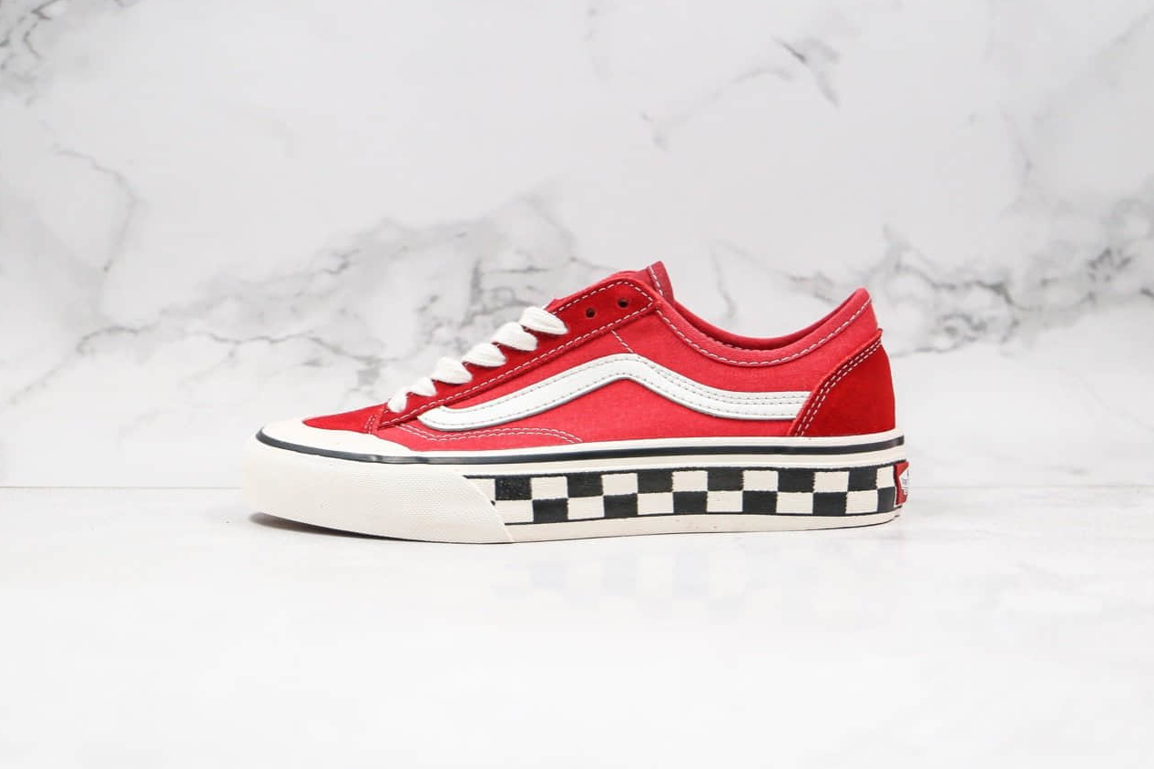 Vans Style 36 Decon SF Red & Marshmallow Skate Shoes - Supreme Comfort and Classic Style
