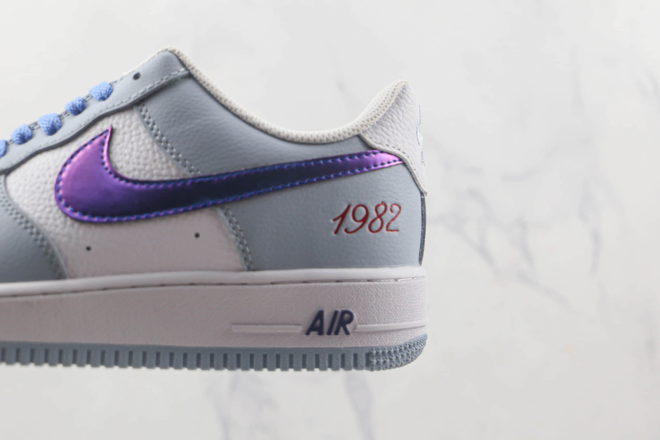 Nike Air Force 1 07 Low White Grey Bright Blue CW1888-609 - Stylish and Comfortable Sneakers for Men and Women.