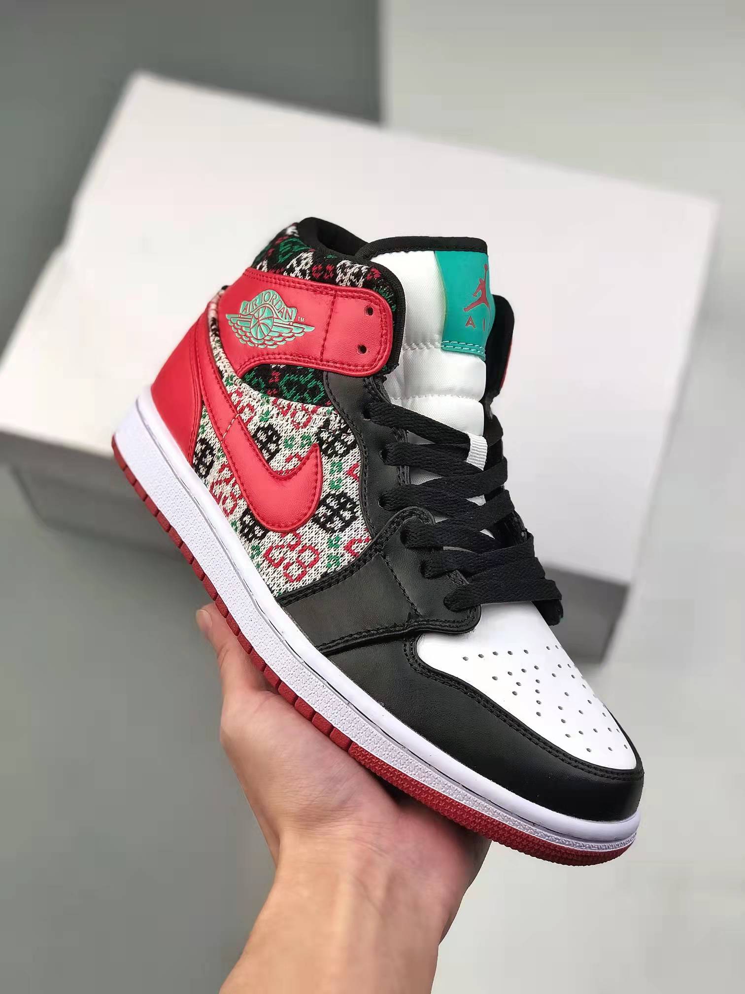 Air Jordan 1 Mid SE 'Ugly Christmas Sweater' - Eye-Catching Festive Style