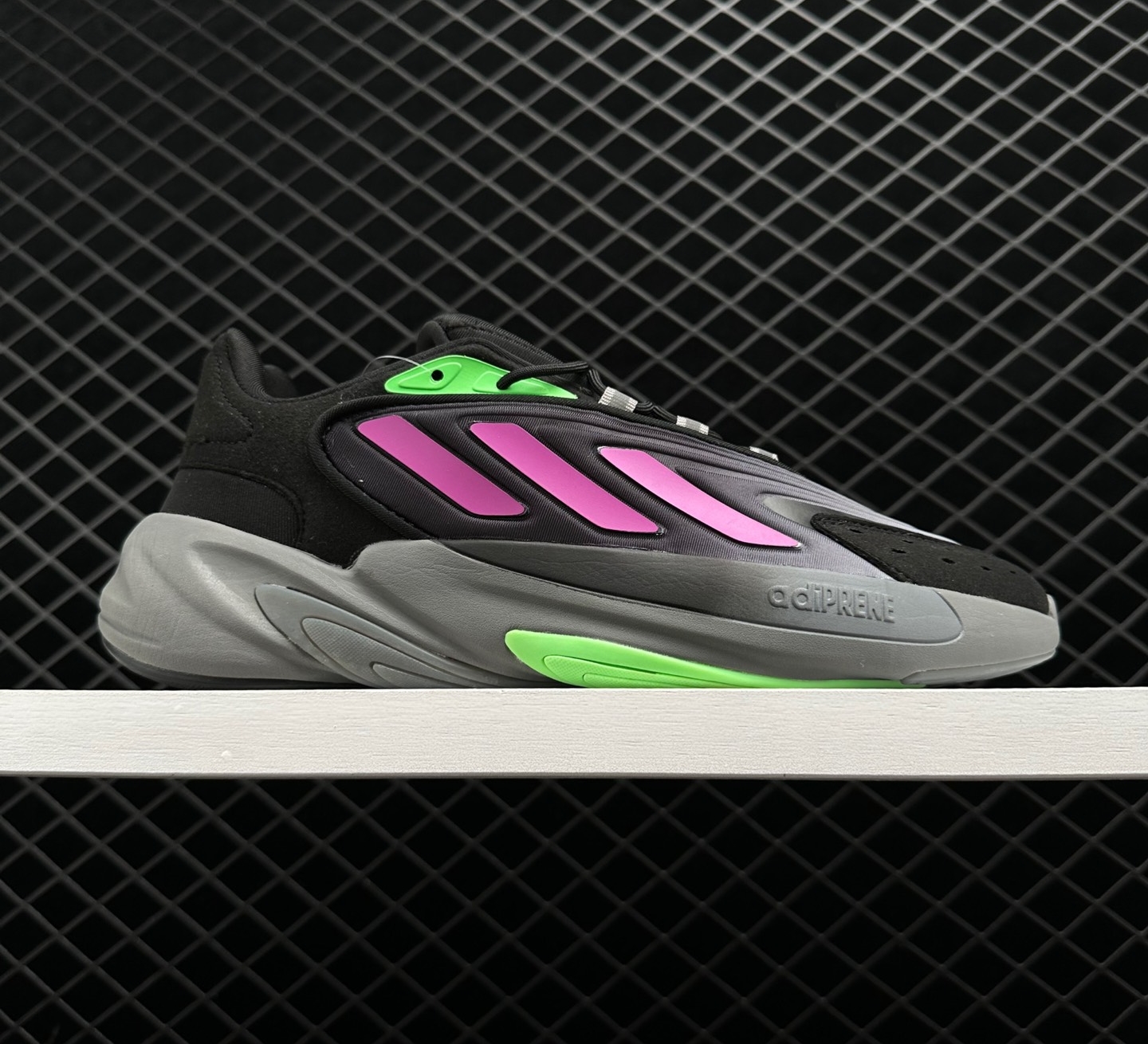 Adidas Ozelia Black Purple Screaming Green H04249 - Stylish and Vibrant Footwear