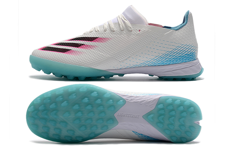 Adidas X Ghosted .1 TF White Black Blue Pink - Supreme Agility Football Boots Adidas X Ghosted .1 TF White Black Blue Pink - Supreme Agility Football Boots
