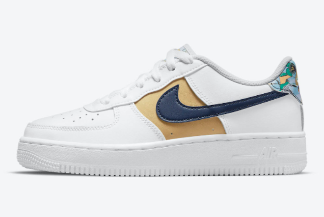 Nike Air Force 1 Low GS White/Multi-Color DM3089-100 - Stylish and Versatile Youth Sneakers