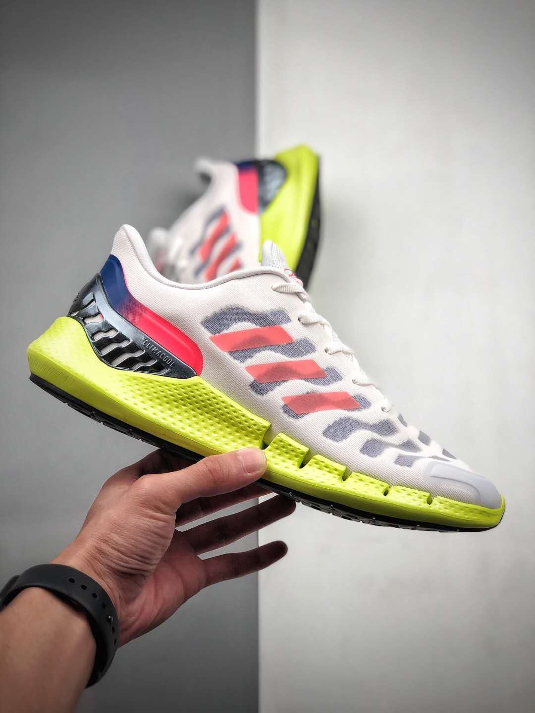 Adidas Climacool White/Blue-Volt FW1225 - Lightweight Breathable Shoes