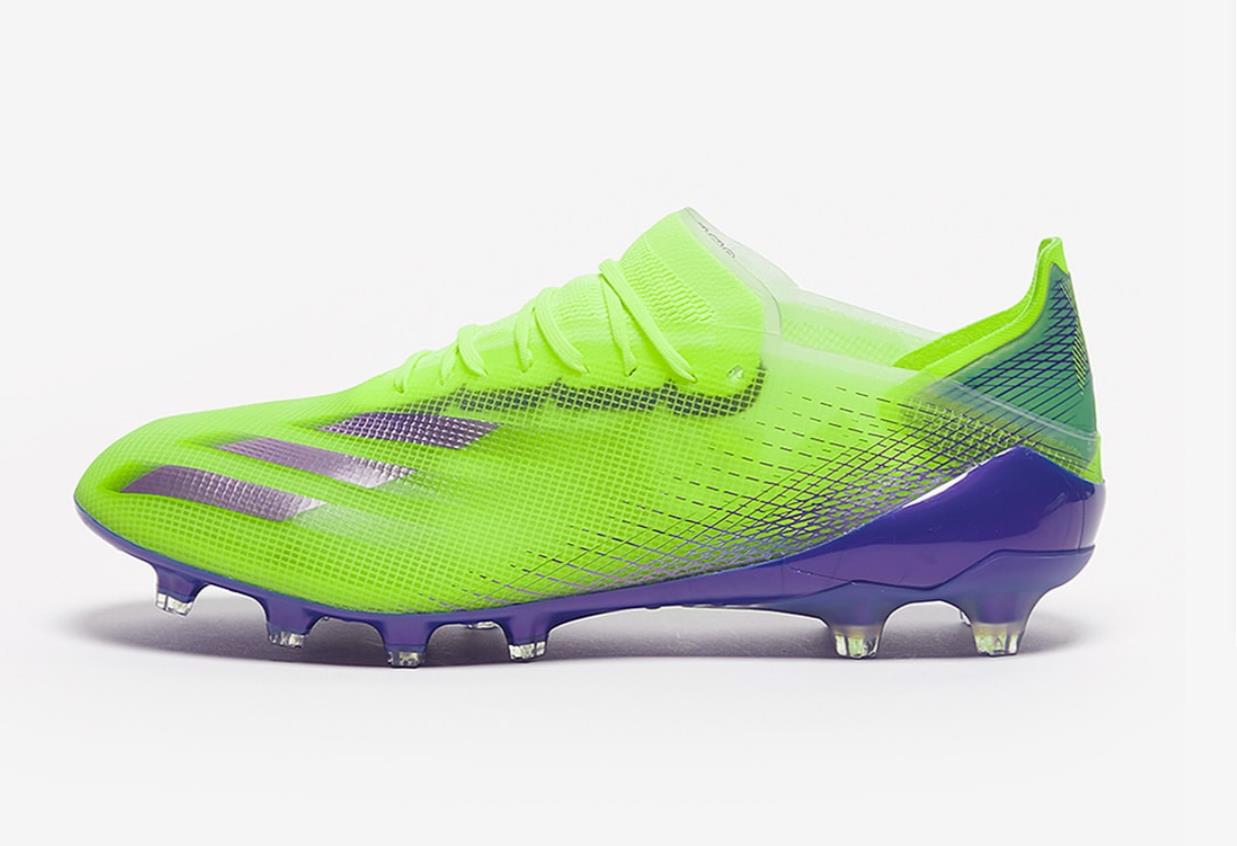 New Adidas X Ghosted .1 FG Soccer Cleats | Solar Green Purple New Adidas X Ghosted .1 FG Soccer Cleats | Solar Green Purple