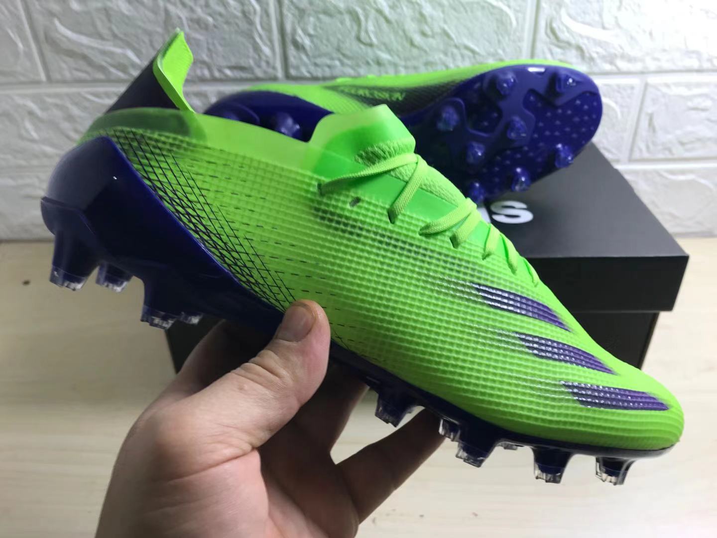 New Adidas X Ghosted .1 FG Soccer Cleats | Solar Green Purple New Adidas X Ghosted .1 FG Soccer Cleats | Solar Green Purple