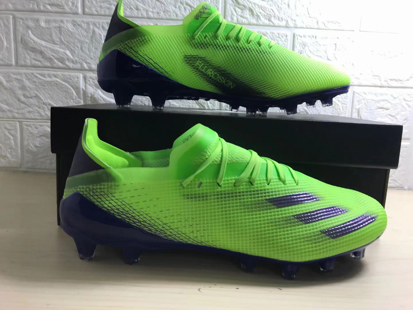 New Adidas X Ghosted .1 FG Soccer Cleats | Solar Green Purple New Adidas X Ghosted .1 FG Soccer Cleats | Solar Green Purple