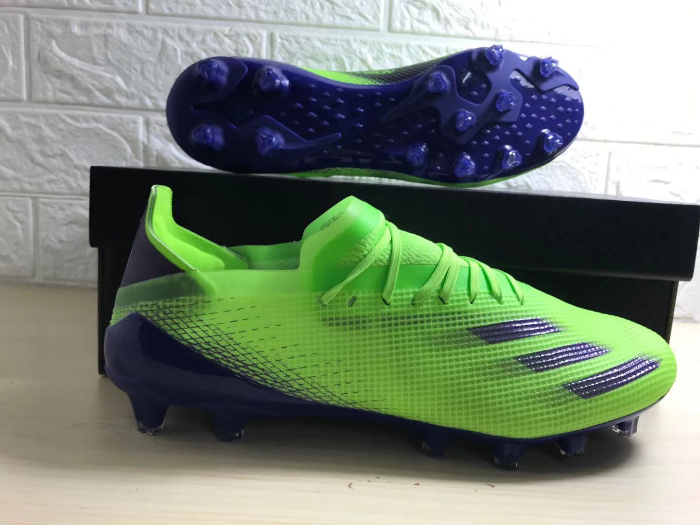 New Adidas X Ghosted .1 FG Soccer Cleats | Solar Green Purple New Adidas X Ghosted .1 FG Soccer Cleats | Solar Green Purple