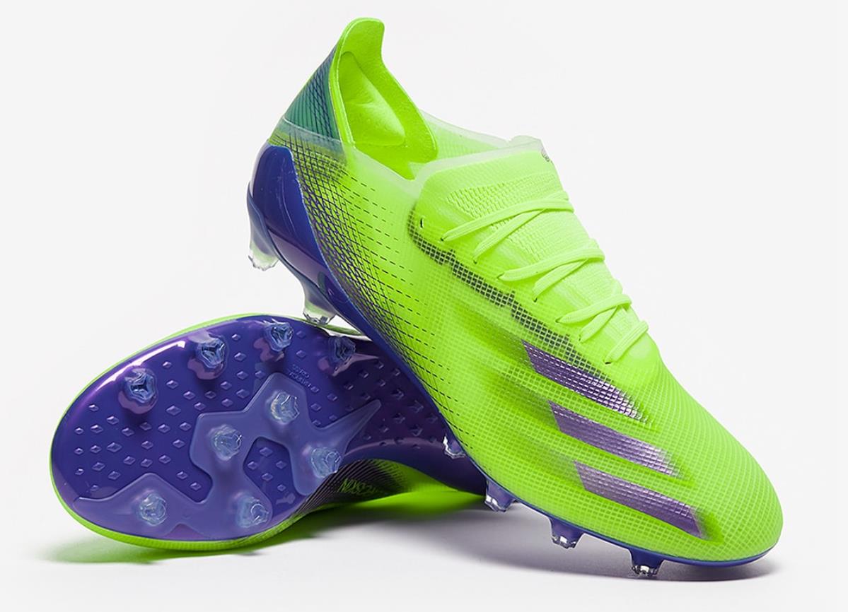 New Adidas X Ghosted .1 FG Soccer Cleats | Solar Green Purple New Adidas X Ghosted .1 FG Soccer Cleats | Solar Green Purple