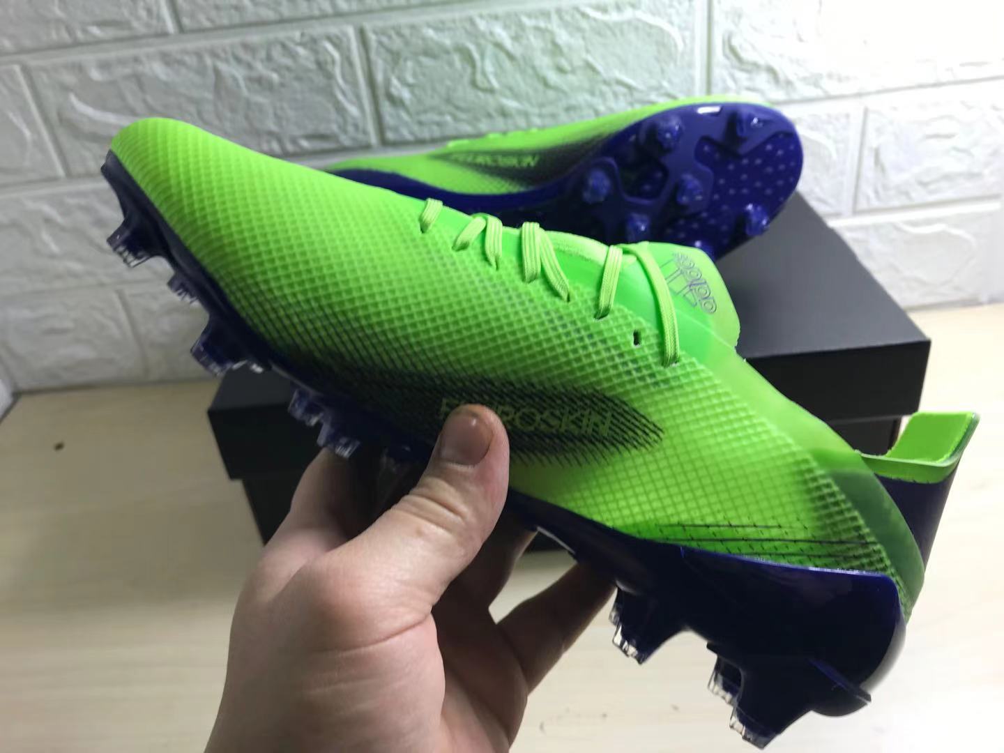 New Adidas X Ghosted .1 FG Soccer Cleats | Solar Green Purple New Adidas X Ghosted .1 FG Soccer Cleats | Solar Green Purple