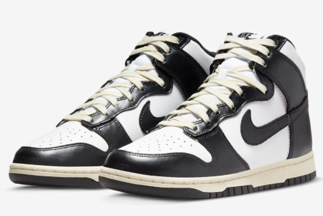 Nike Dunk High 'Vintage Black' White/Black DQ8581-100 - Classic Retro Sneakers for Stylish Men