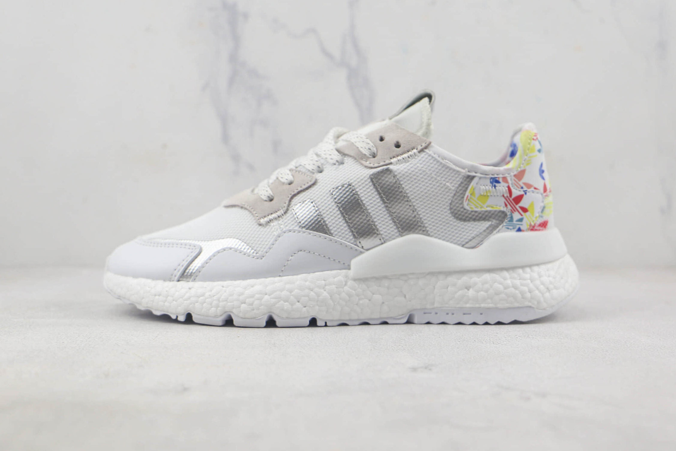 Adidas Nite Jogger Boost Cloud White Silver Multi-Color FW6712