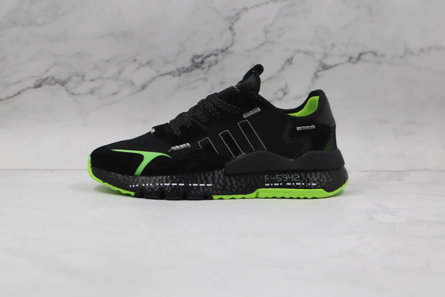 Adidas Nite Jogger 2019 Boost Core Black Green HO3249 - Shop Now!