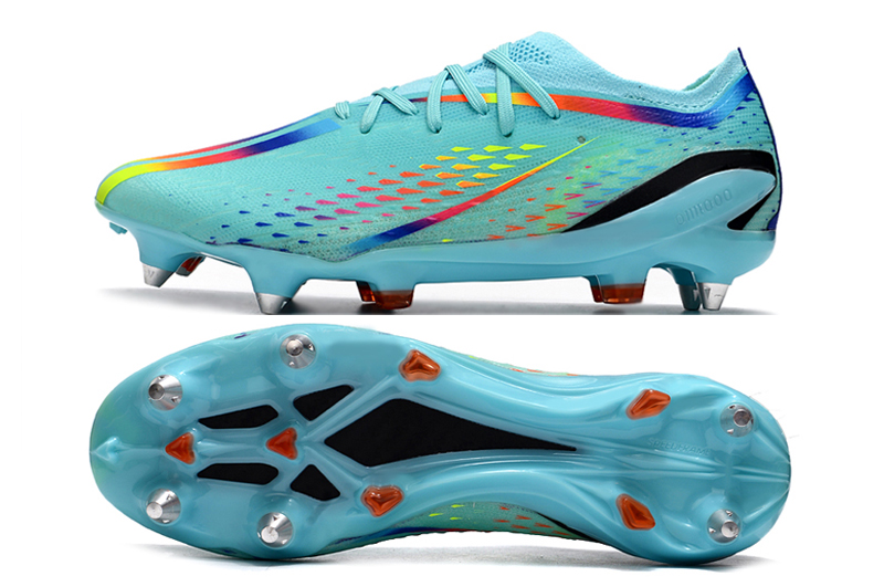 Adidas X Speedportal .1 SG Al Rihla - Clear Aqua Solar Red Power Blue | Premium Soccer Cleats Adidas X Speedportal .1 SG Al Rihla - Clear Aqua Solar Red Power Blue | Premium Soccer Cleats