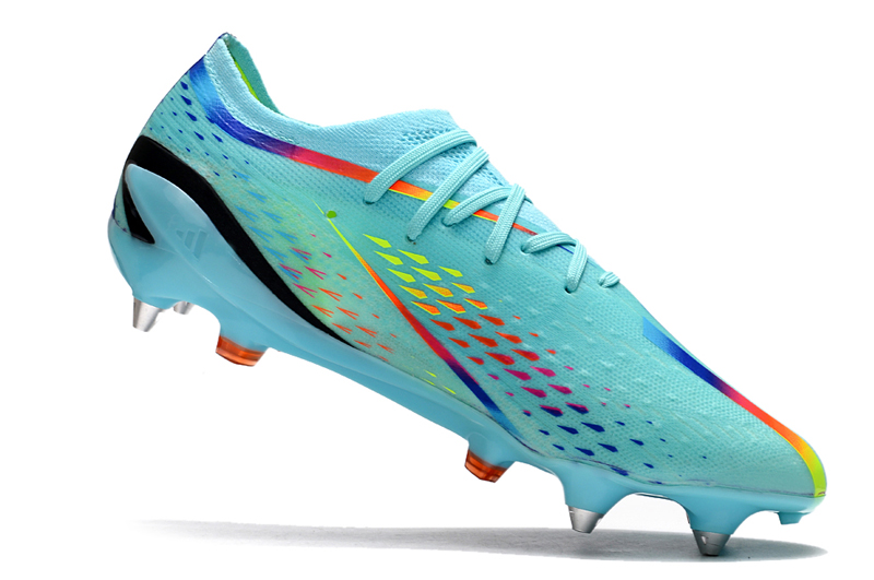 Adidas X Speedportal .1 SG Al Rihla - Clear Aqua Solar Red Power Blue | Premium Soccer Cleats Adidas X Speedportal .1 SG Al Rihla - Clear Aqua Solar Red Power Blue | Premium Soccer Cleats