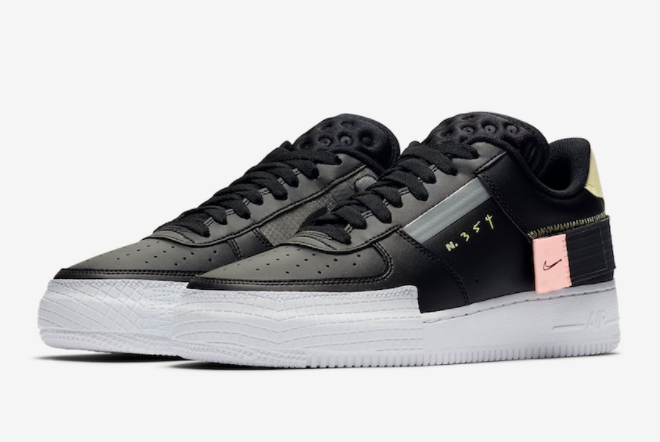 Nike Air Force 1 Low Type Black/Anthracite-Pink Tint CI0054-001 - Shop Now!