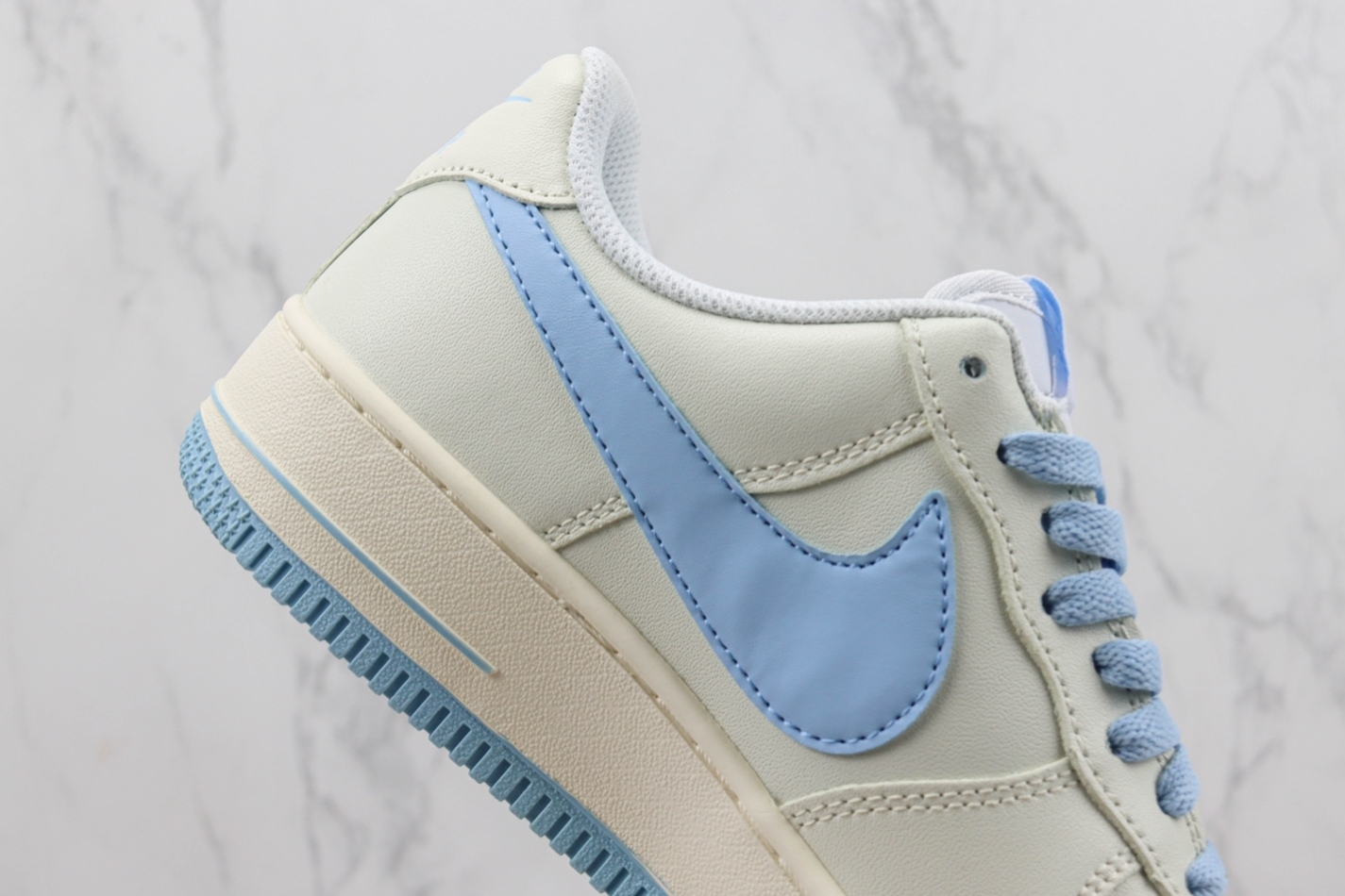 Nike Air Force 1 07 Low White Ice Blue Gold - SP0758-031: Stylish Classic Sneakers Nike Air Force 1 07 Low White Ice Blue Gold - SP0758-031: Stylish Classic Sneakers