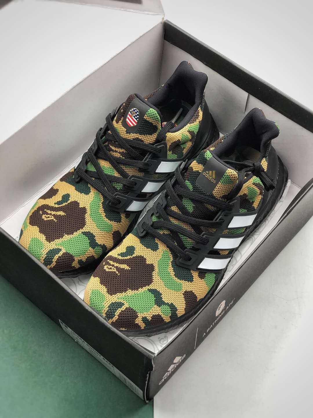 Adidas A Bathing Ape x UltraBoost 4.0 'Green Camo' F35097 - Stylish and Comfortable Sneakers Adidas A Bathing Ape x UltraBoost 4.0 'Green Camo' F35097 - Stylish and Comfortable Sneakers