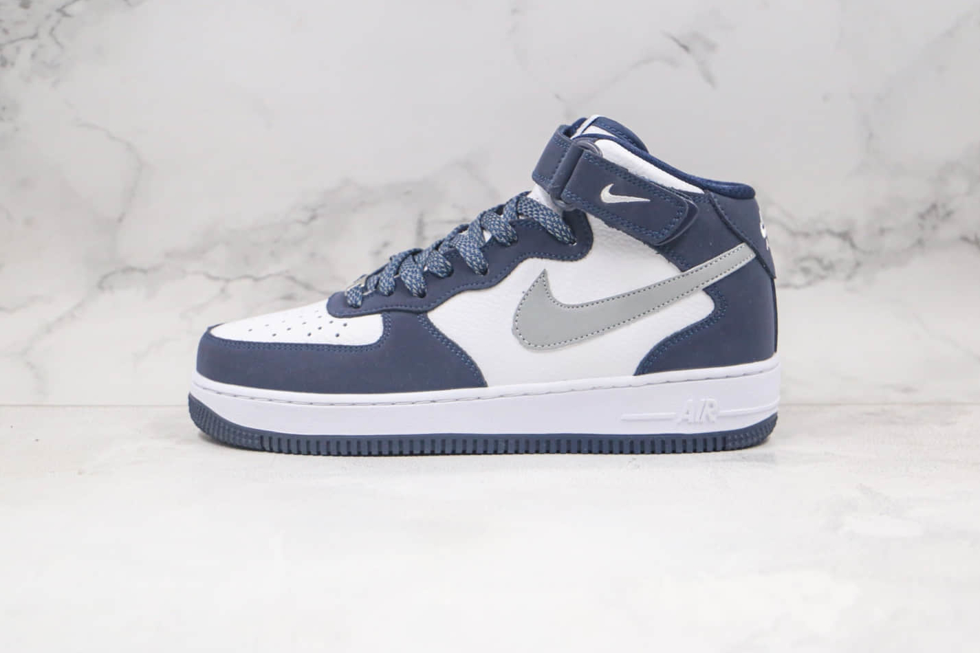 Nike Air Force 1 07 Mid Navy White Grey Blue Shoes AQ2263-115 - Stylish and Versatile Footwear