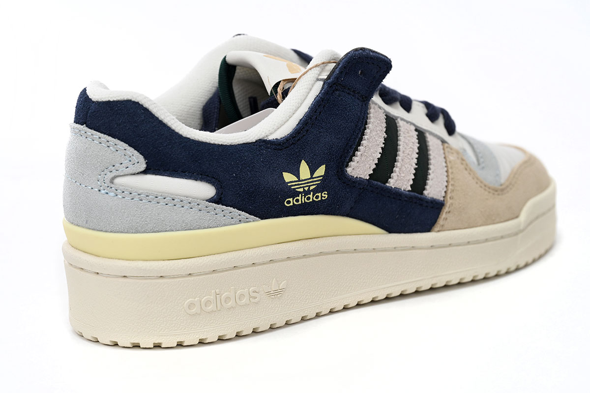 Adidas Forum 84 Low 'Beige Navy Green' - Classic Design with a Stylish Twist Adidas Forum 84 Low 'Beige Navy Green' - Classic Design with a Stylish Twist