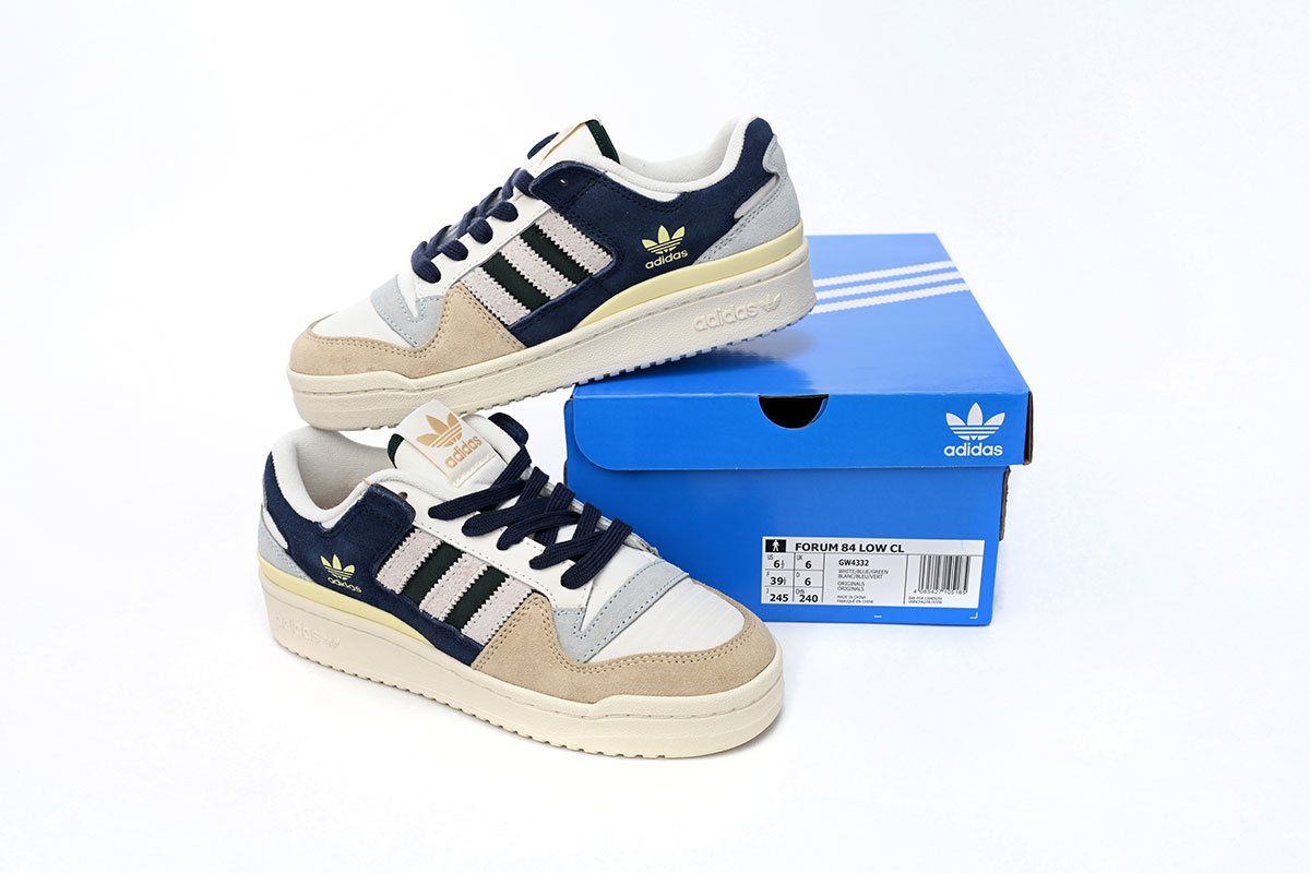 Adidas Forum 84 Low 'Beige Navy Green' - Classic Design with a Stylish Twist Adidas Forum 84 Low 'Beige Navy Green' - Classic Design with a Stylish Twist