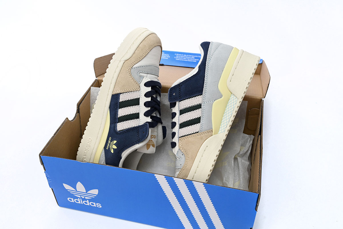Adidas Forum 84 Low 'Beige Navy Green' - Classic Design with a Stylish Twist Adidas Forum 84 Low 'Beige Navy Green' - Classic Design with a Stylish Twist