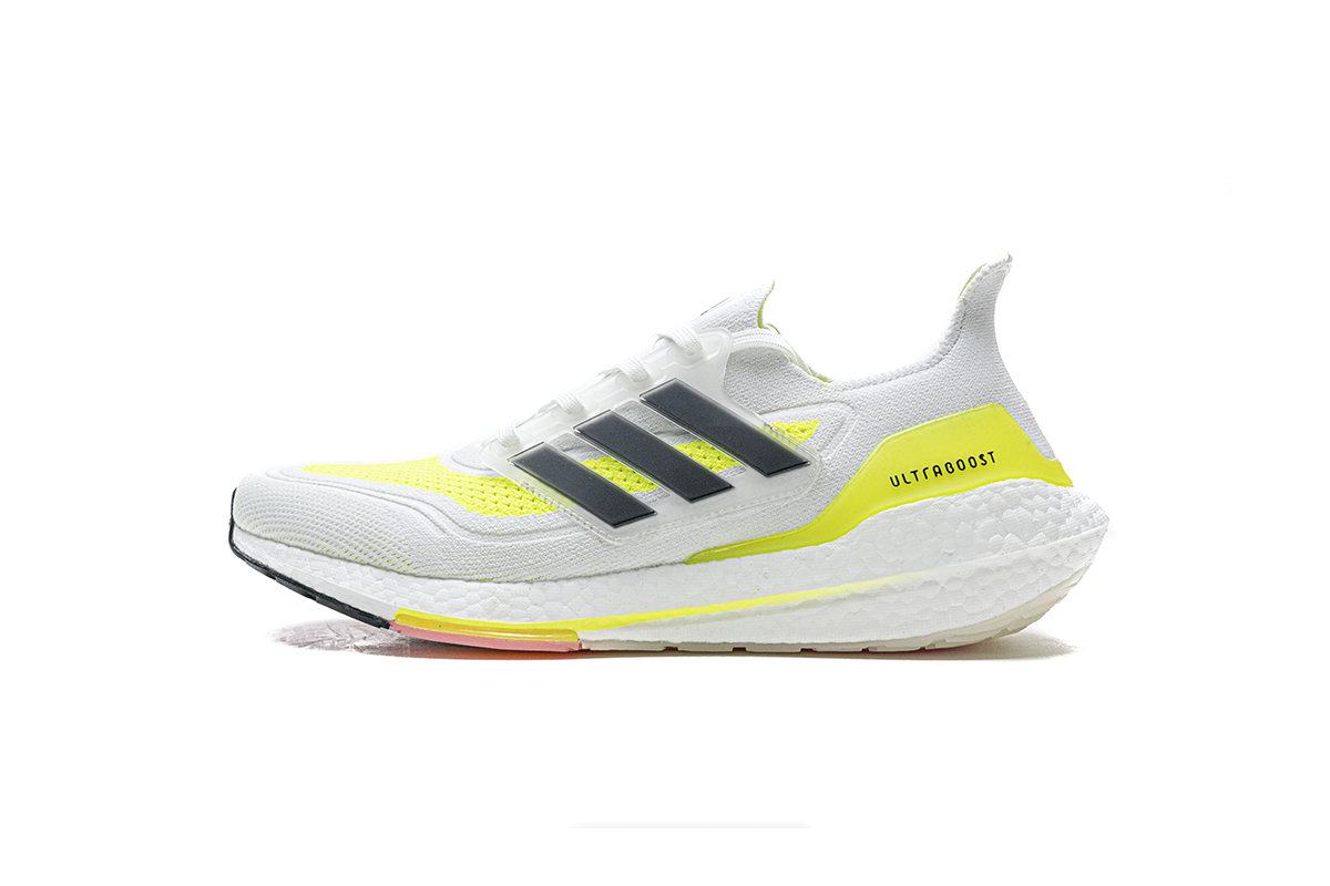 Adidas UltraBoost 21 White Solar Yellow FY0377 - Stylish Performance Footwear