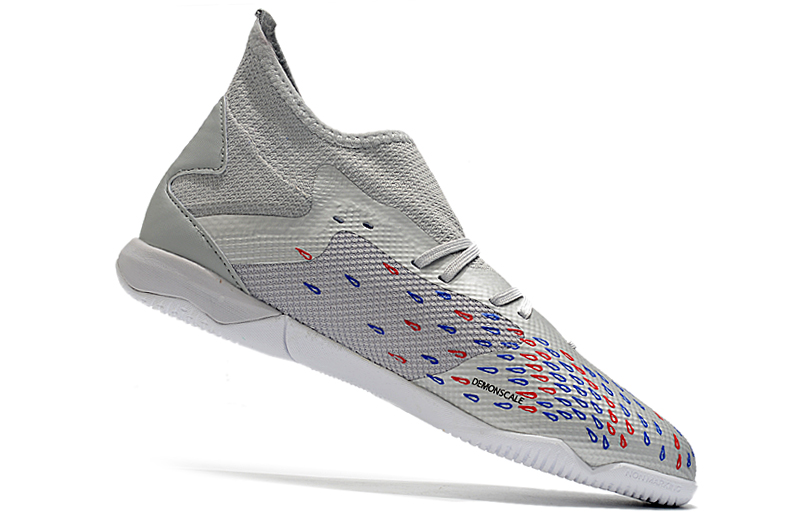 Adidas Predator Freak.1 Low IC - White Black Blue: Superior Indoor Court Football Shoes Adidas Predator Freak.1 Low IC - White Black Blue: Superior Indoor Court Football Shoes