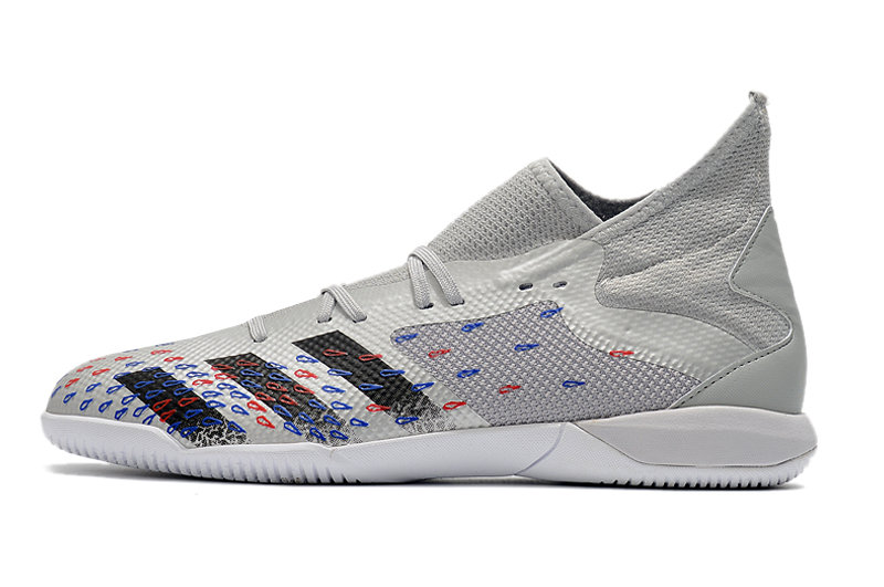 Adidas Predator Freak.1 Low IC - White Black Blue: Superior Indoor Court Football Shoes Adidas Predator Freak.1 Low IC - White Black Blue: Superior Indoor Court Football Shoes