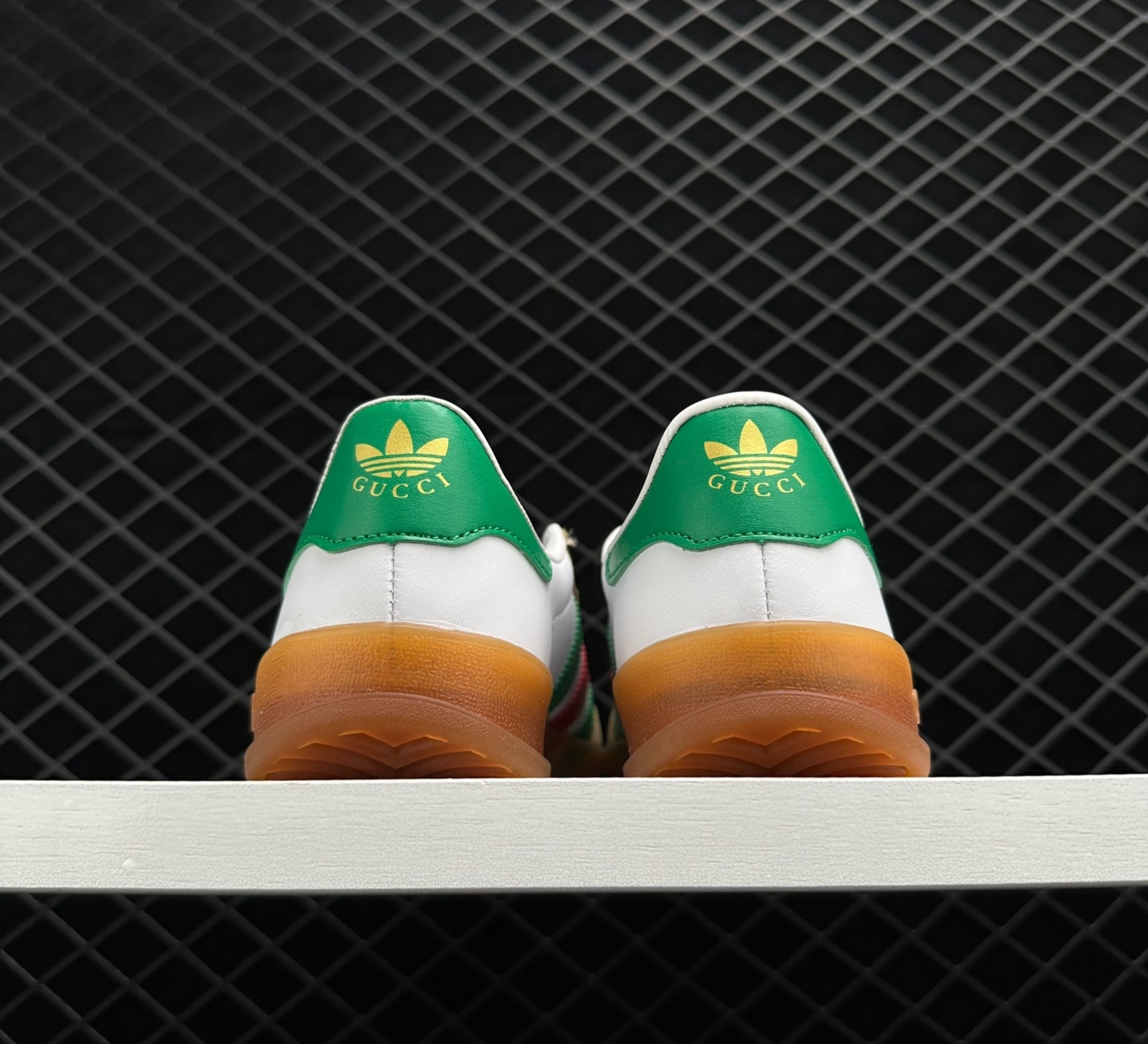 Adidas x Gucci Gazelle White Green Red Sneakers - AAA43 9547 | Limited Edition Adidas x Gucci Gazelle White Green Red Sneakers - AAA43 9547 | Limited Edition