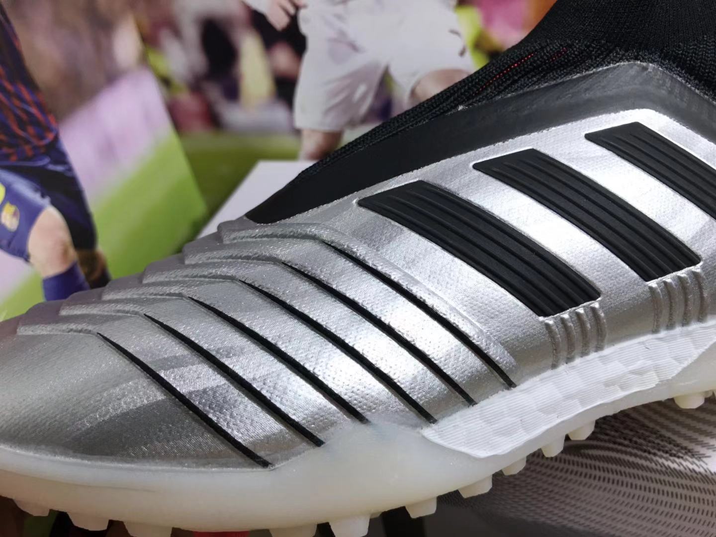 Adidas Predator 19+ Turf 'Silver Metallic Black' - High-Performance Soccer Shoes Adidas Predator 19+ Turf 'Silver Metallic Black' - High-Performance Soccer Shoes