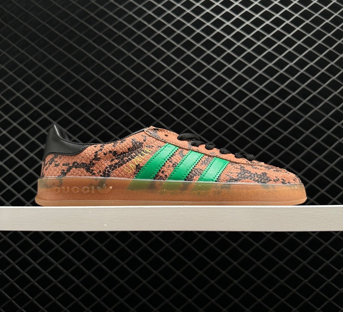 Adidas Gucci Gazelle Python Leather Brown - Premium Stylish Sneakers