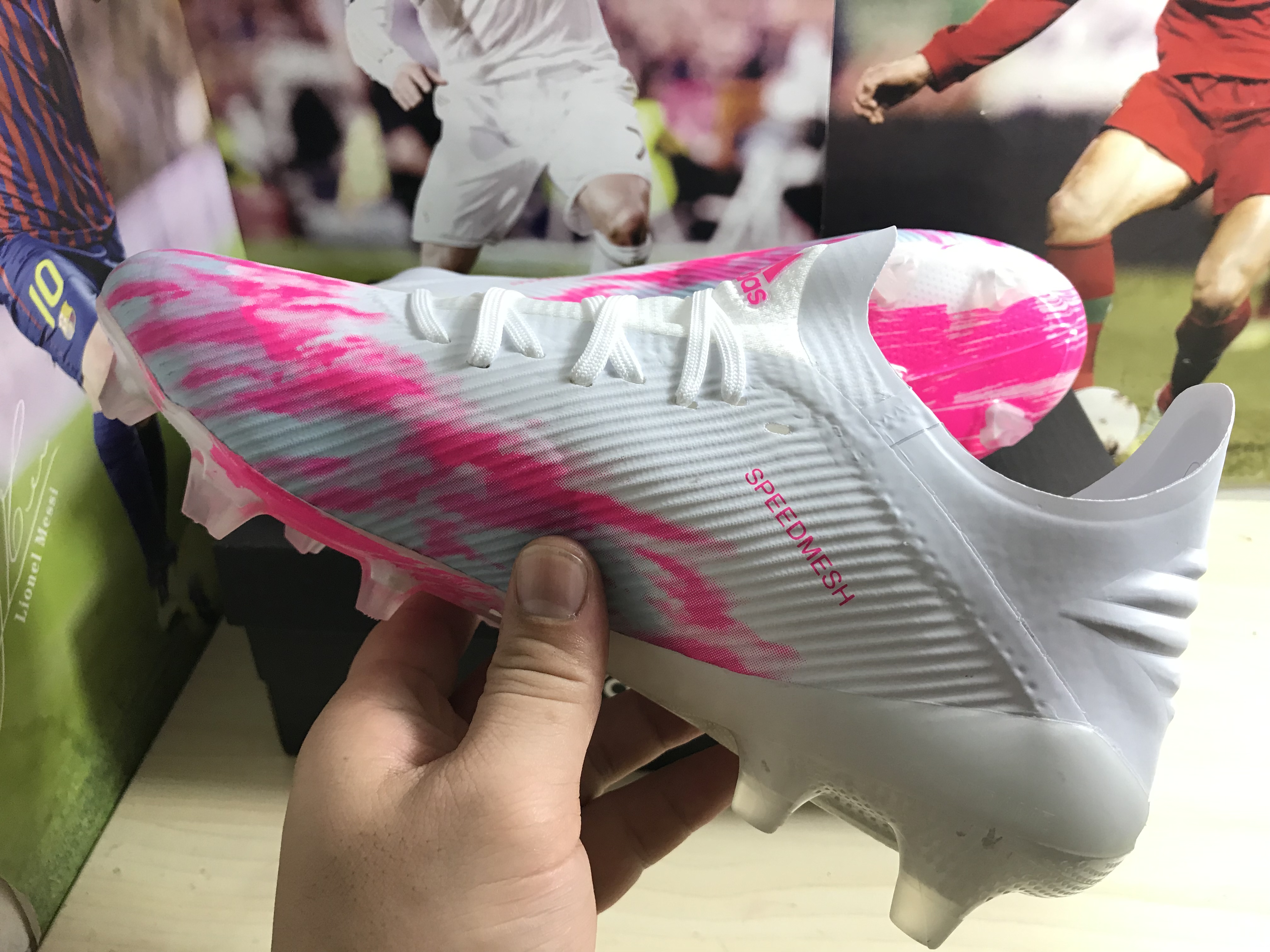 Adidas X 19.1 FG - White Shock Pink Soccer Cleats | EG7125 Adidas X 19.1 FG - White Shock Pink Soccer Cleats | EG7125