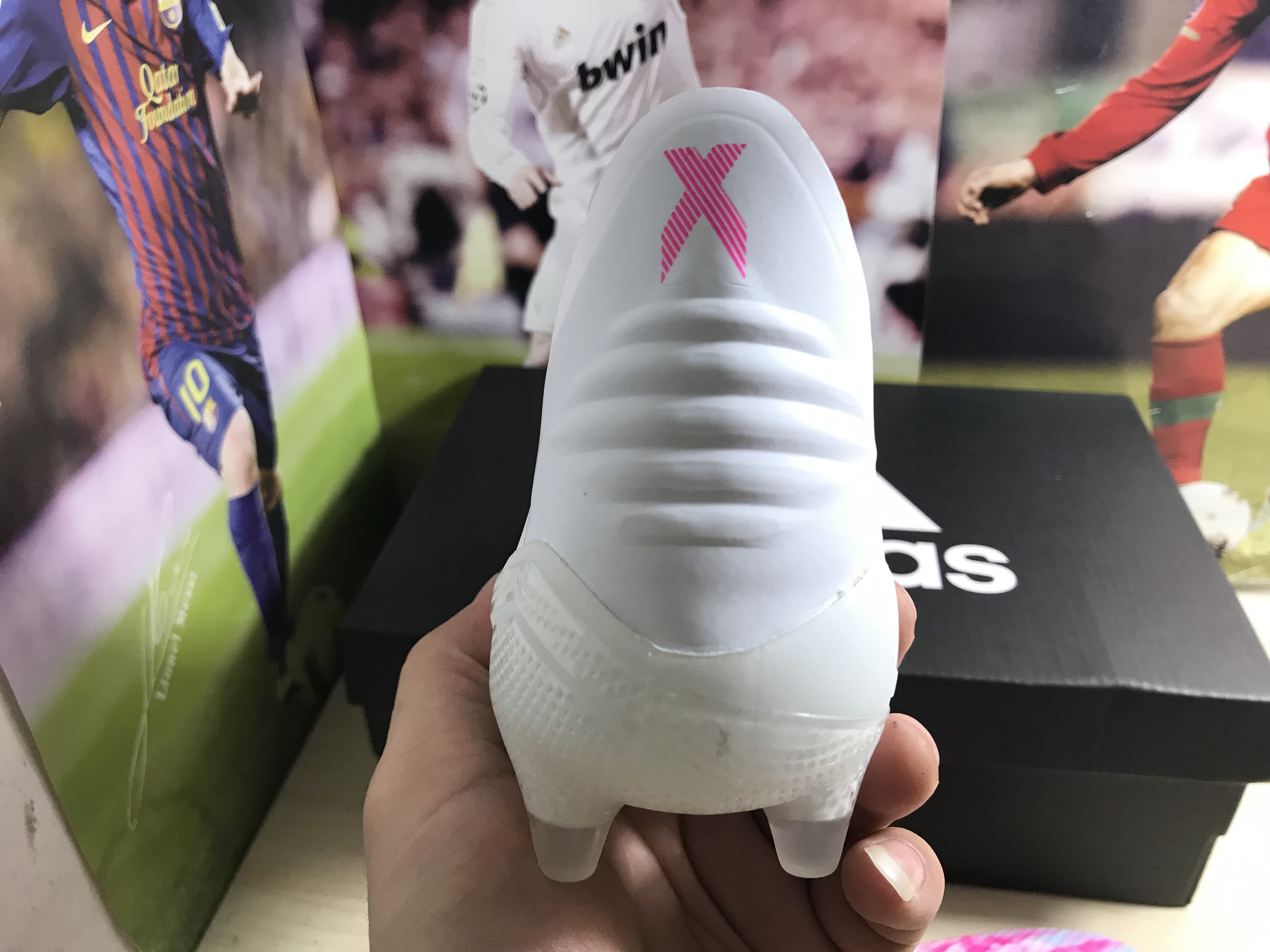 Adidas X 19.1 FG - White Shock Pink Soccer Cleats | EG7125 Adidas X 19.1 FG - White Shock Pink Soccer Cleats | EG7125