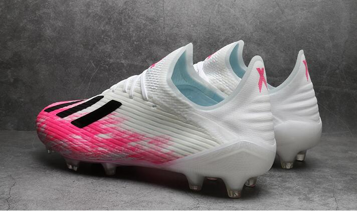 Adidas X 19.1 FG - White Shock Pink Soccer Cleats | EG7125 Adidas X 19.1 FG - White Shock Pink Soccer Cleats | EG7125