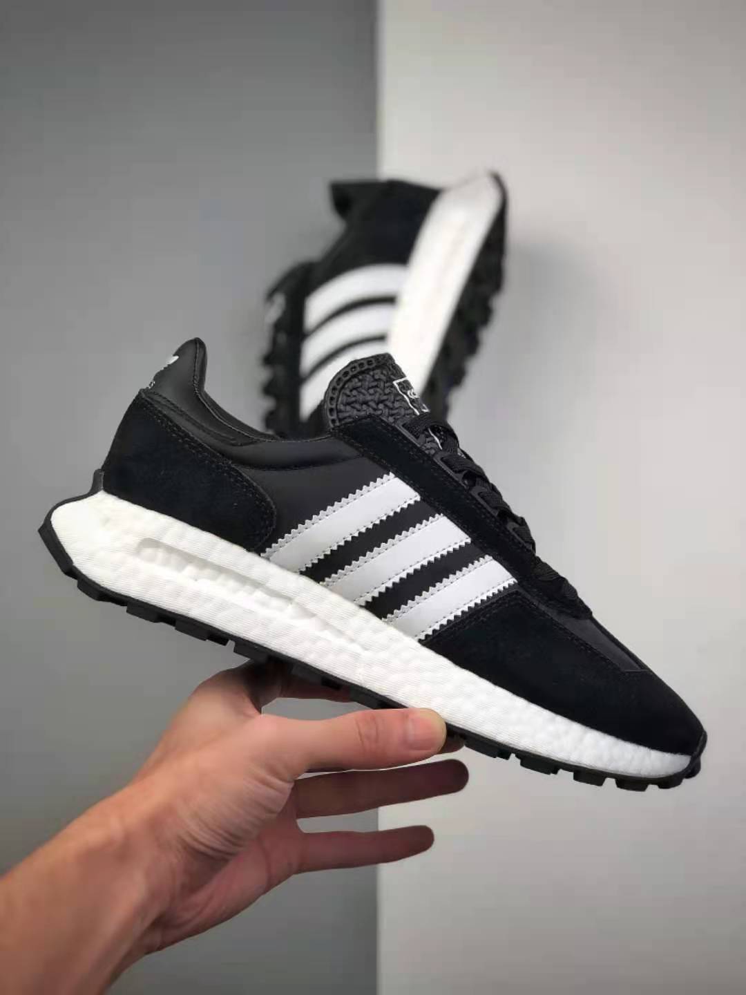 Adidas Racing 1 Boost Prototype Core Black Cloud White Q47107 - Premium Sneaker with Boost Technology