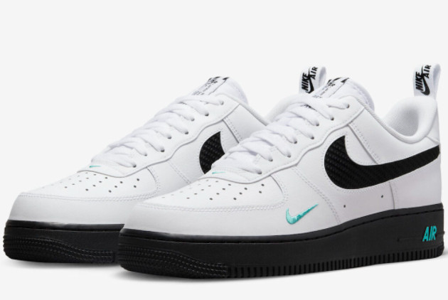 Nike Air Force 1 Low White Black Teal DR0155-100 - Classic Style with a Pop of Teal Nike Air Force 1 Low White Black Teal DR0155-100 - Classic Style with a Pop of Teal