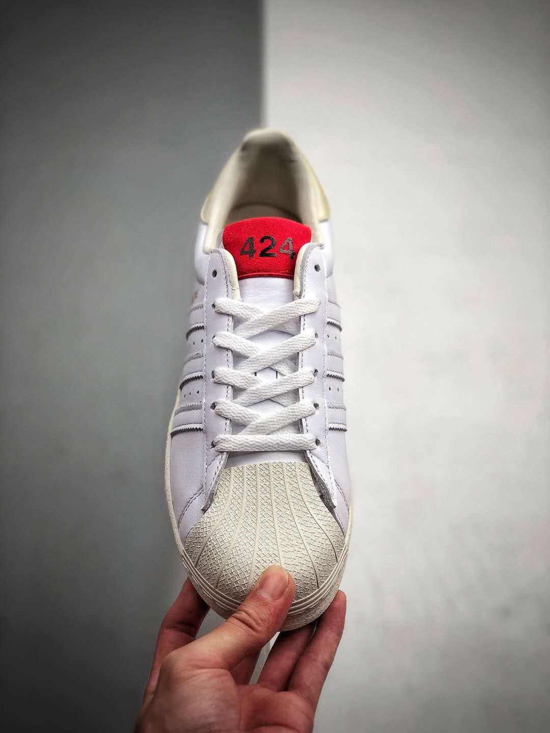 Adidas 424 x Superstar Shell Toe White Scarlet FW7624 - Stylish and Iconic Footwear Adidas 424 x Superstar Shell Toe White Scarlet FW7624 - Stylish and Iconic Footwear