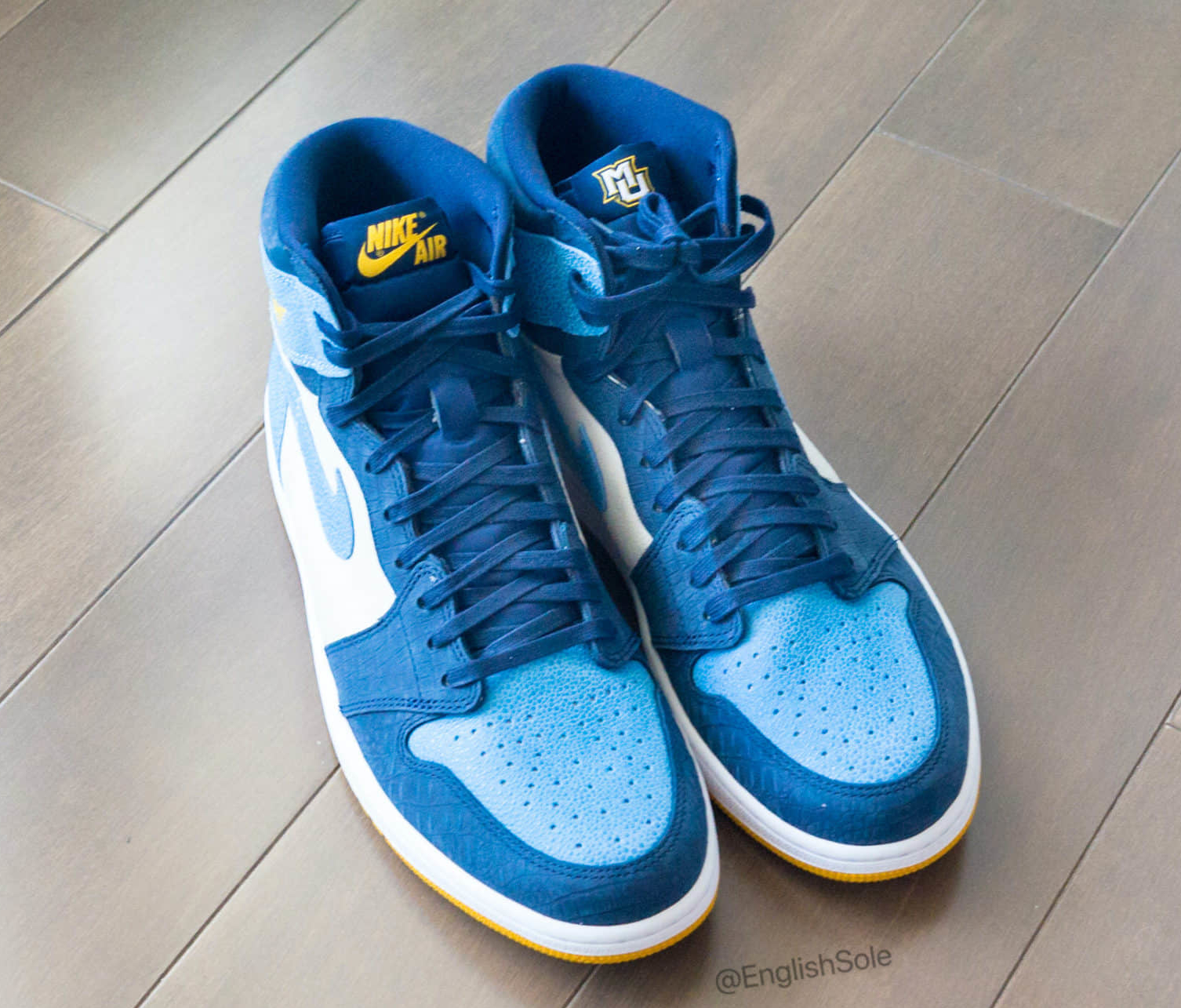Jordan 1 Retro High Marquette PE - Exclusive Sneaker Collaboration Jordan 1 Retro High Marquette PE - Exclusive Sneaker Collaboration