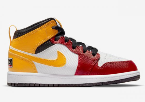 Air Jordan 1 Mid 'Motorsport' Black/Gym Red-White-University Gold - Shop Now!