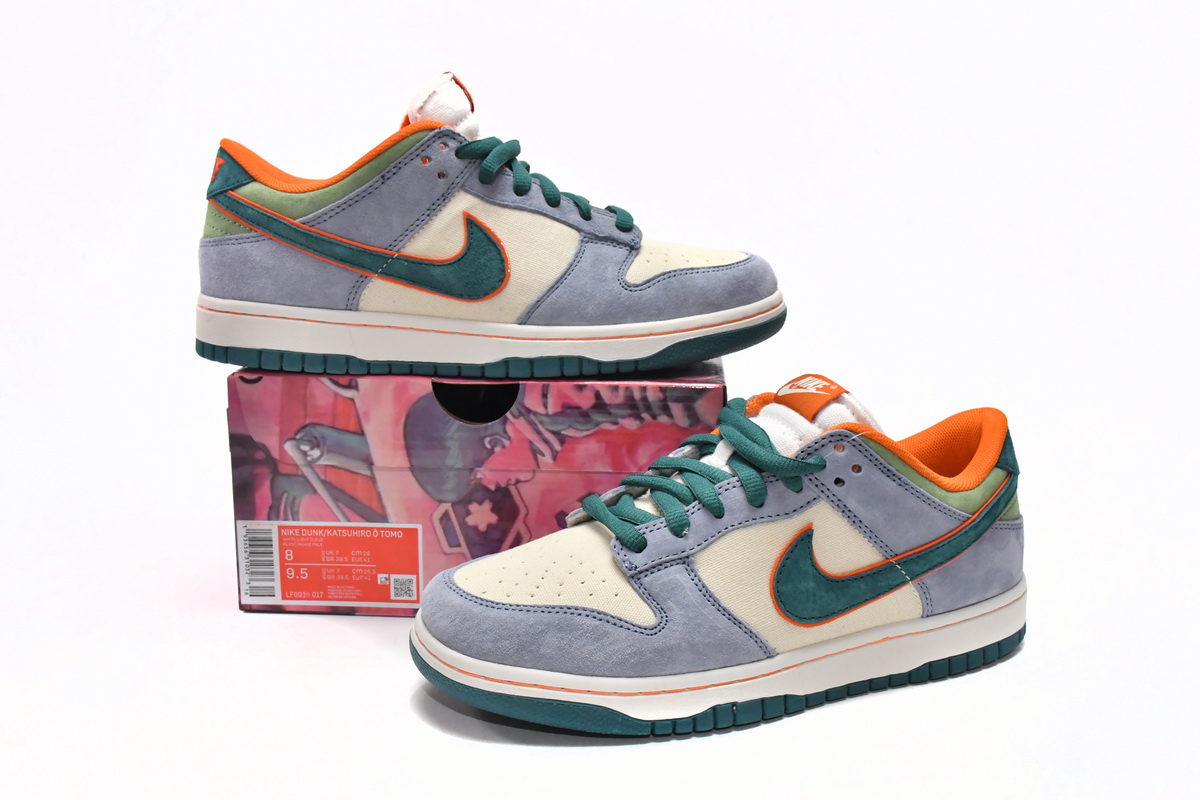 Otomo Katsuhiro x Nike SB Dunk Low Steamboy OST Orange Green - Limited Edition Sneakers Otomo Katsuhiro x Nike SB Dunk Low Steamboy OST Orange Green - Limited Edition Sneakers