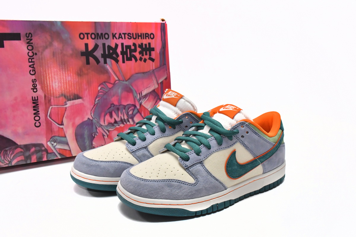 Otomo Katsuhiro x Nike SB Dunk Low Steamboy OST Orange Green - Limited Edition Sneakers Otomo Katsuhiro x Nike SB Dunk Low Steamboy OST Orange Green - Limited Edition Sneakers