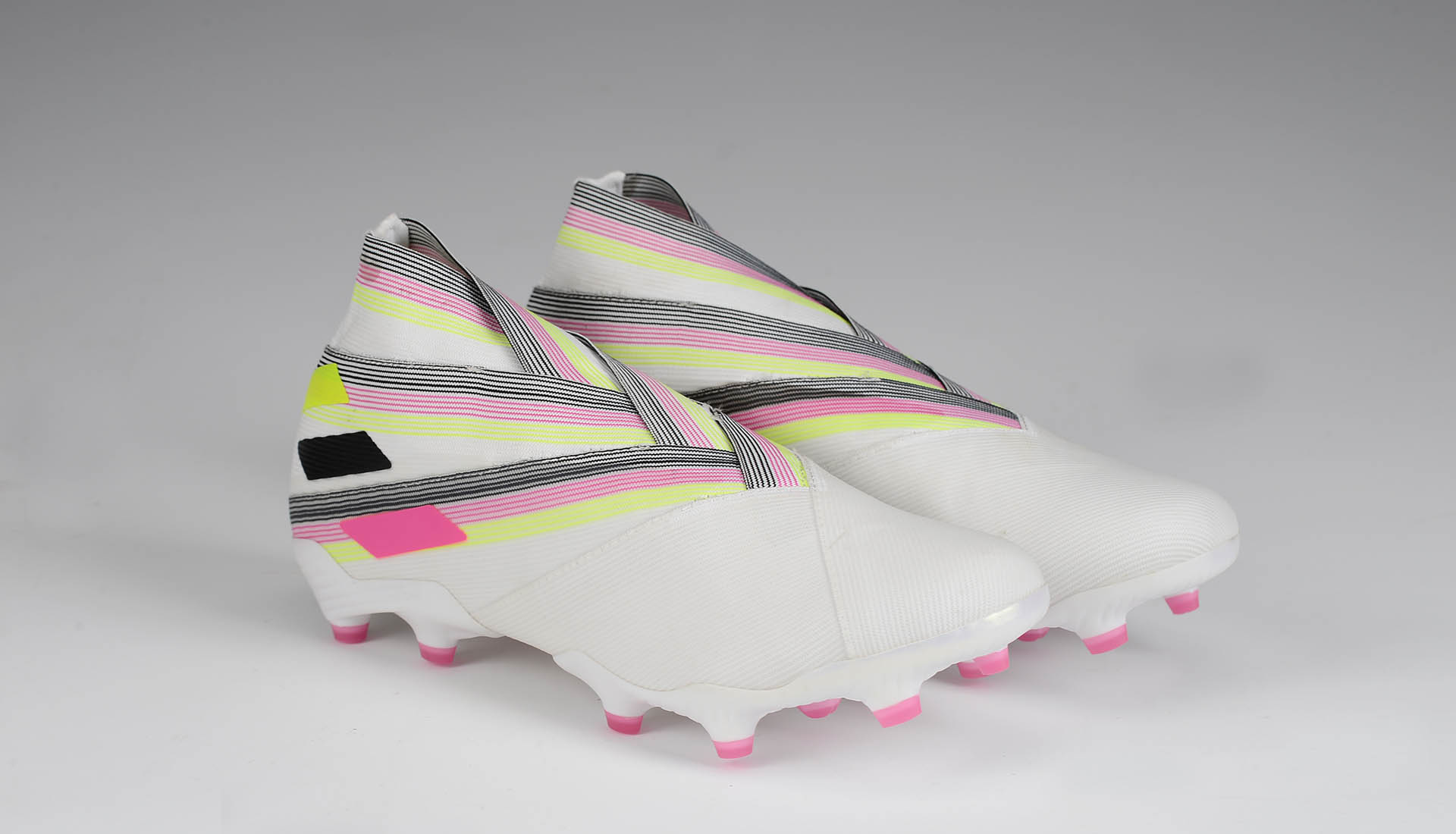 Adidas Nemeziz 19+ FG Limited Edition White Pink Solar Yellow - Shop Now! Adidas Nemeziz 19+ FG Limited Edition White Pink Solar Yellow - Shop Now!