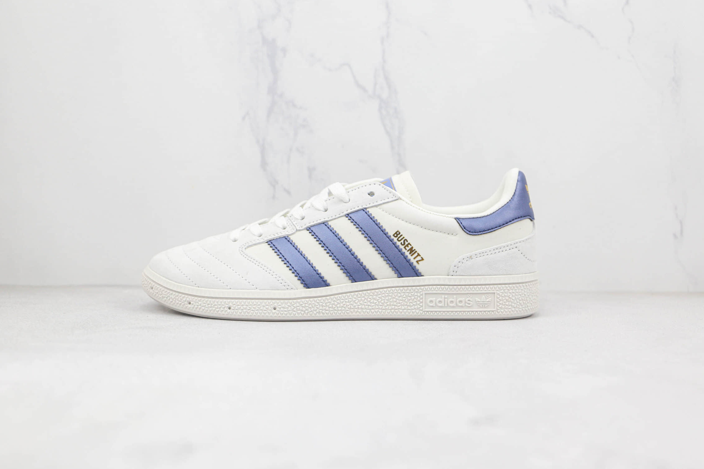 Adidas Busenitz Vintage Navy Blue Cloud White Metallic Gold FY0461 | Classic Skate Shoes