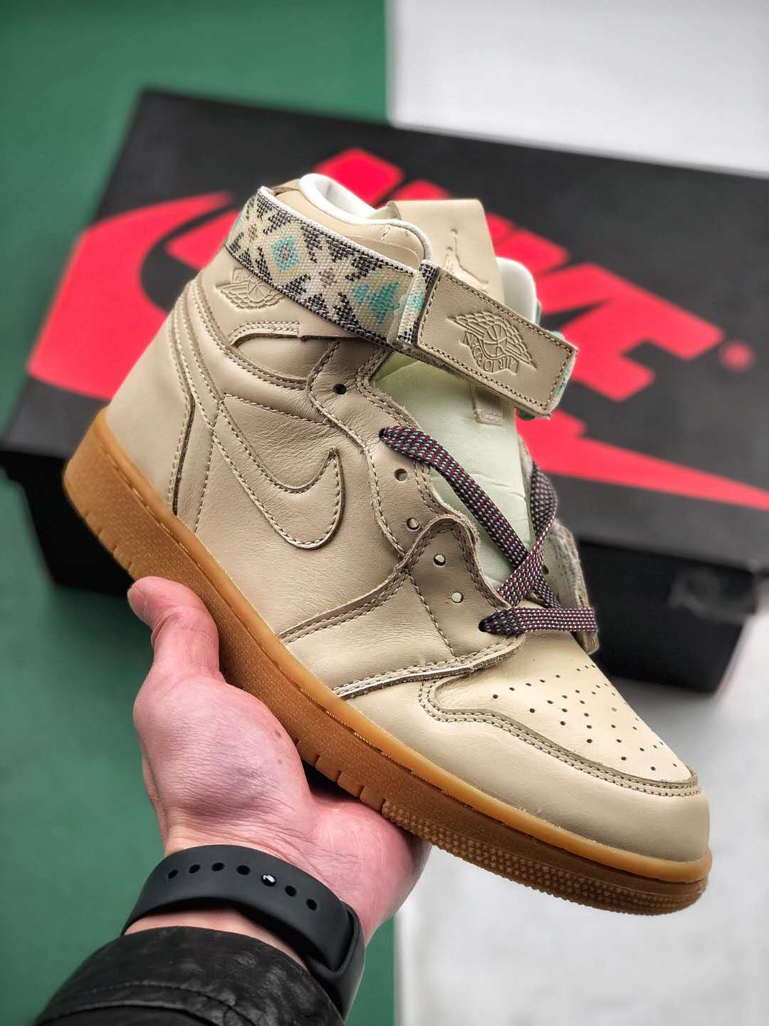 Air Jordan 1 Retro Hi Strap 'N7' AR4410-207 | Authentic Nike Sneakers