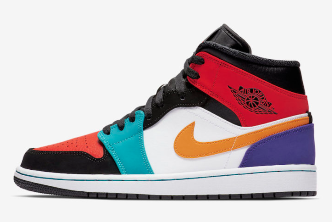 Get the Stylish Air Jordan 1 Mid Bred Multi-Color Sneakers - Limited Edition