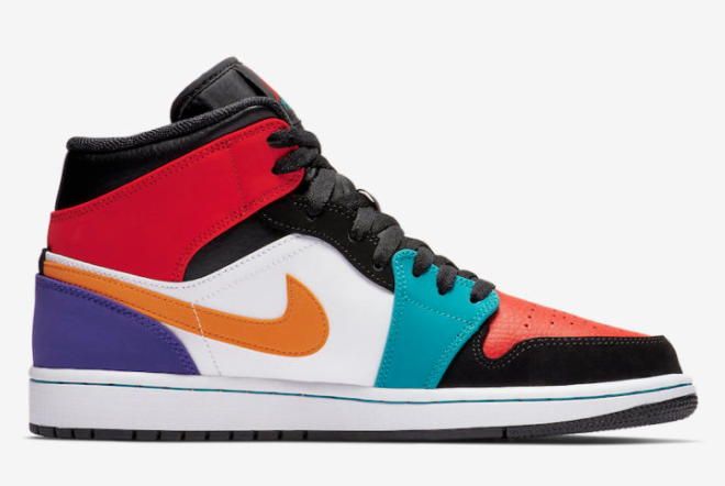 Get the Stylish Air Jordan 1 Mid Bred Multi-Color Sneakers - Limited Edition