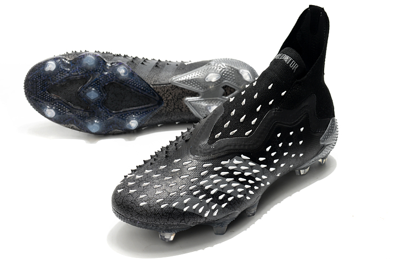 Adidas Predator Freak+ FG Demonskin - Black Grey FY1026 Adidas Predator Freak+ FG Demonskin - Black Grey FY1026